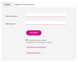1. Log in met gebruikersnaam en wachtwoord