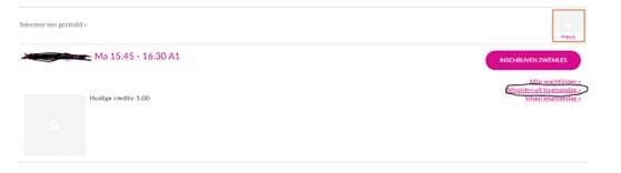 3. Klik op afmelden uit lesgroepdag