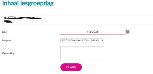 6. kies de gewenste datun en kllik vervolgens op inhalen.