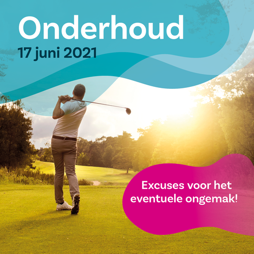 Facebook banner - onderhoud 17 juni