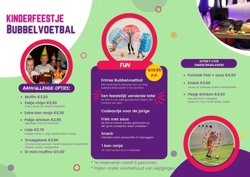 Kinderfeestje bubbelvoetbal