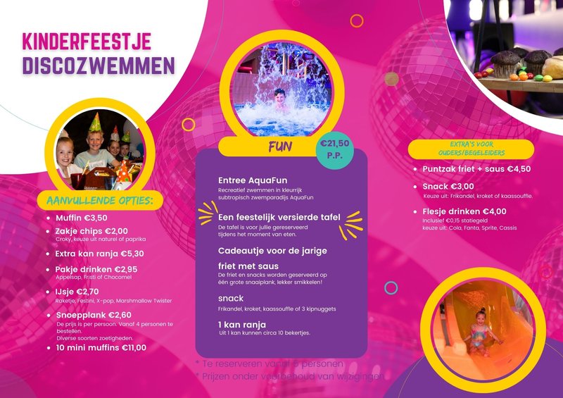 Kinderfeestje discozwemmen