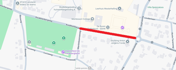 Kwakkenbergweg werkzaamheden