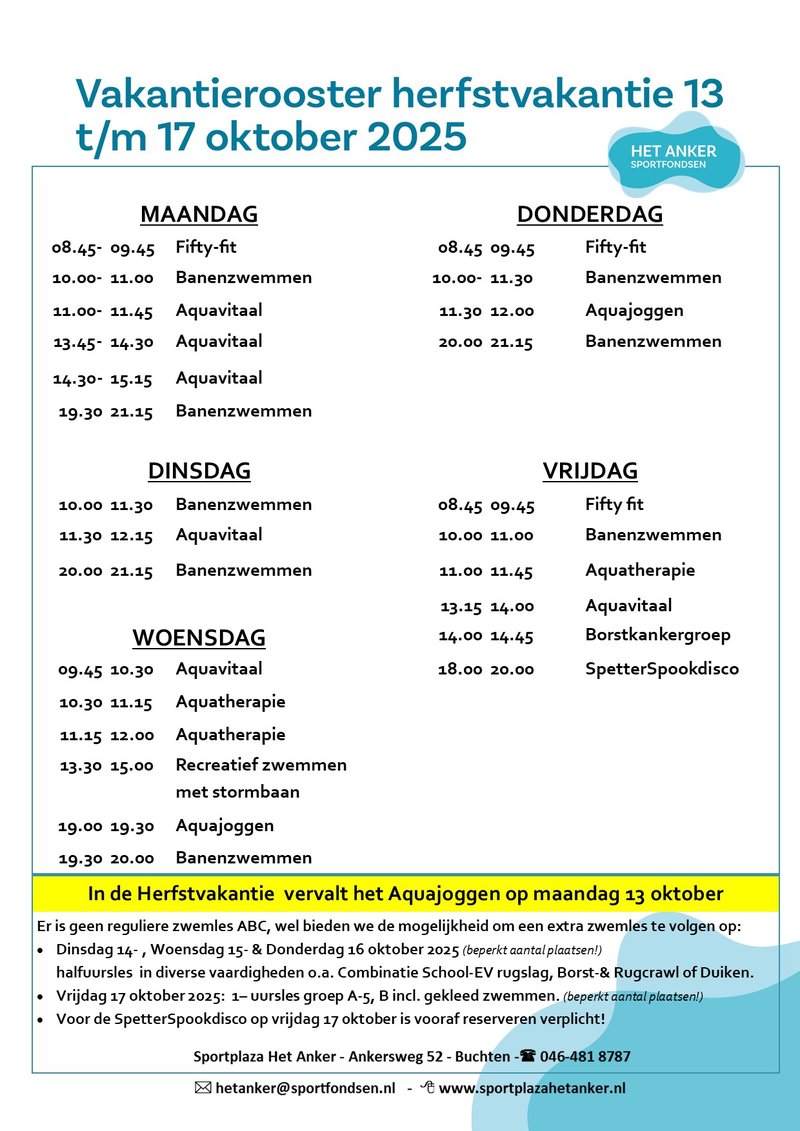 Rooster herfstvakantie 2025