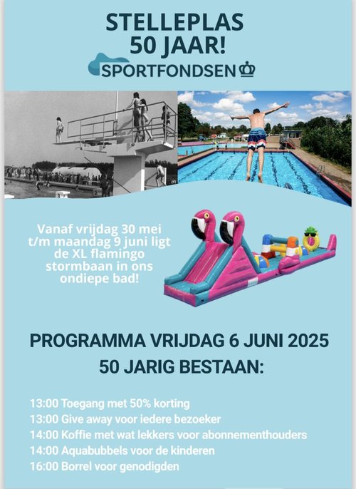 Sportfondsen Zwembad Stelleplas 50 jaar