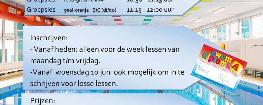 Zomer zwemles 2026