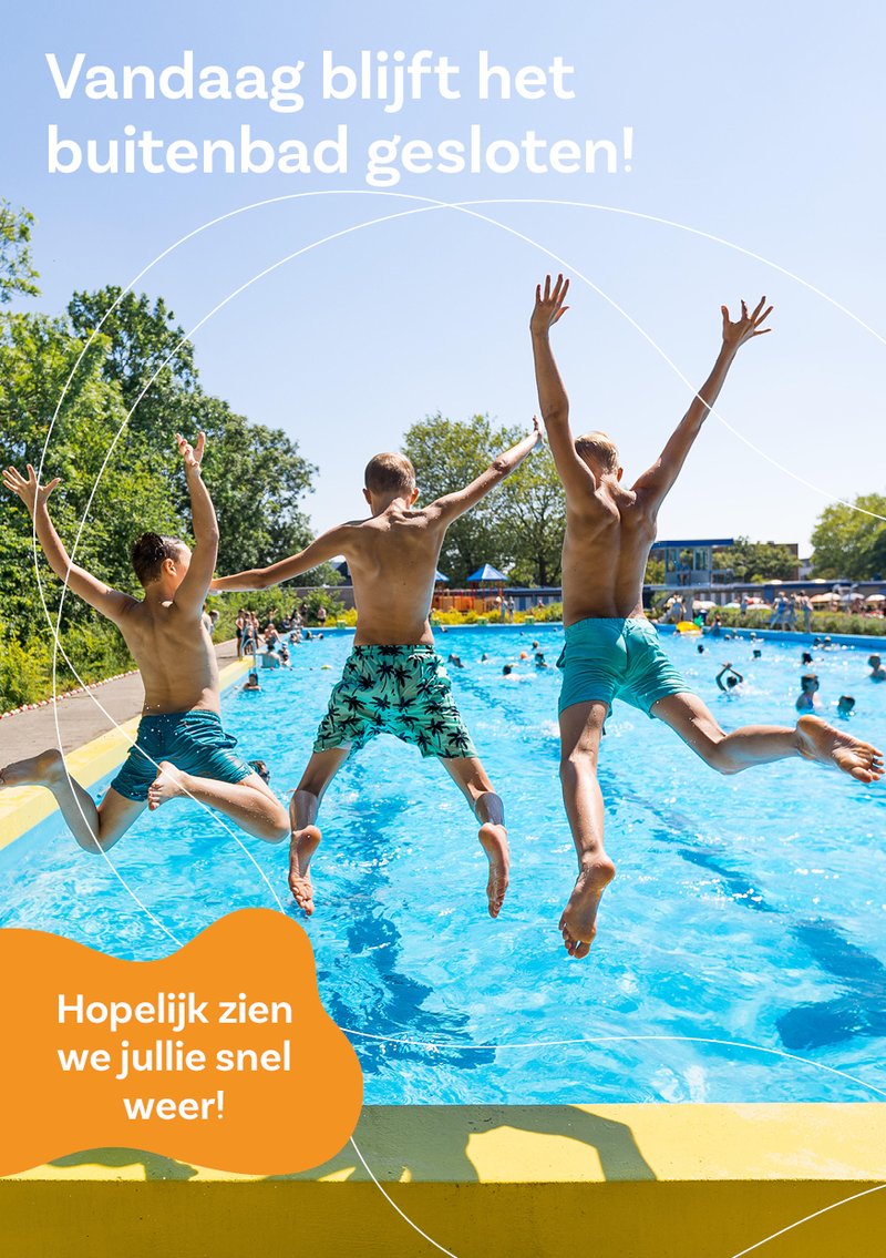 buitenbad gesloten standaard poster
