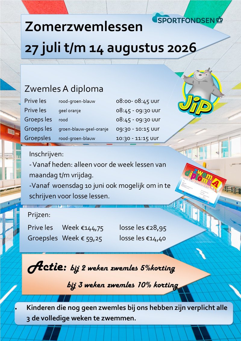zomer zwemles 2026
